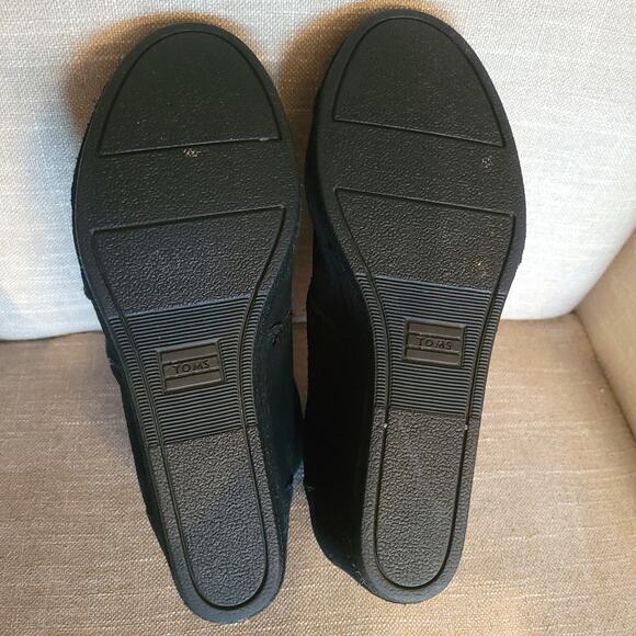 TOMS Womens Desert Wedge Black Suede Wedge Lace-Up Ankle Bootie Mid Heel Boot✨️9 - Picture 10 of 12